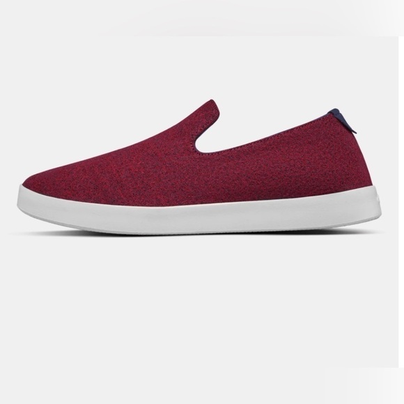 Allbirds Women’s Wool Slipon Loungers, Burgundy Red Navy trim size 9M - Picture 1 of 9